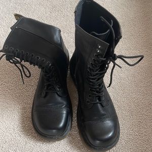 Dr. Martens high top side zip boots
